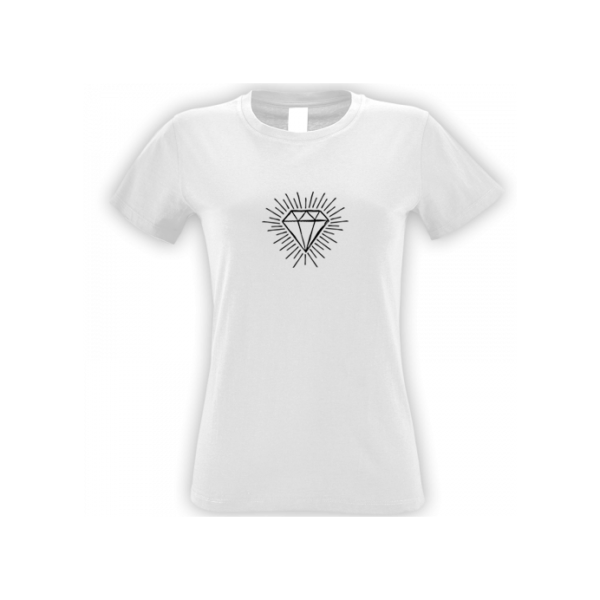 camiseta diamante blanca