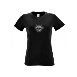 camiseta negra diamante