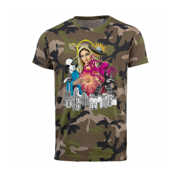 Camiseta Virgen Camuflaje Manga Corta