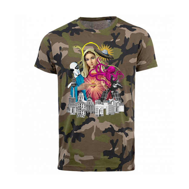 Camiseta Virgen Camuflaje Manga Corta